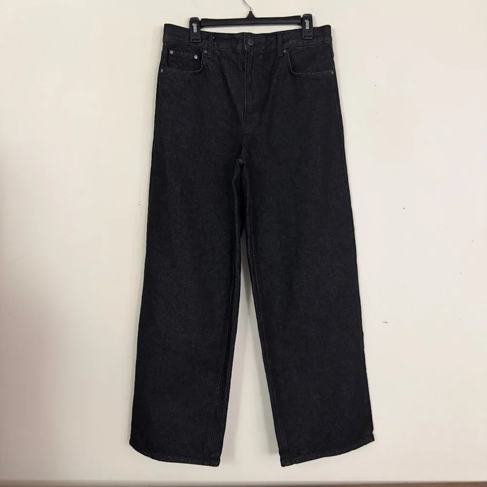 NEW ZARA Mid-Waist Loose-Fit Baggy Wide leg Jean 8 - Picture 7 of 15